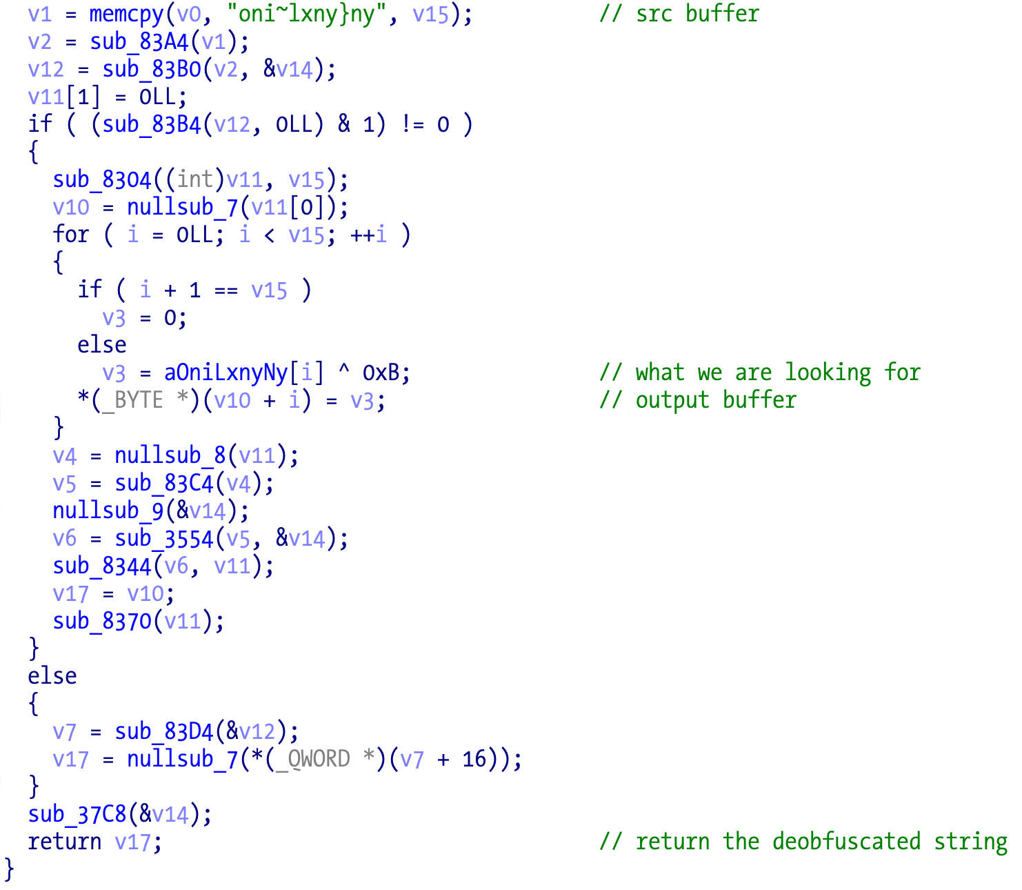 string deobfuscation