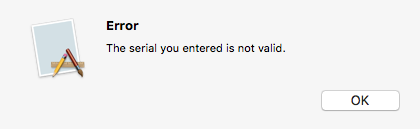 invalid serial