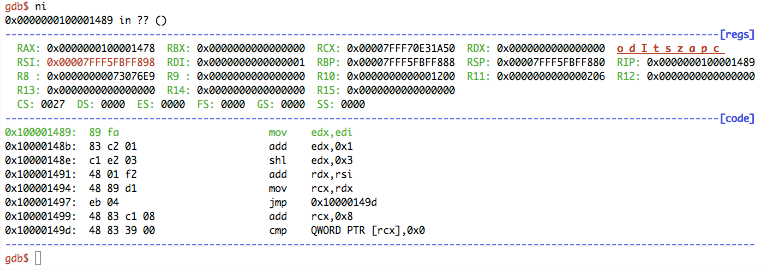 gdbinit 7.4 screenshot