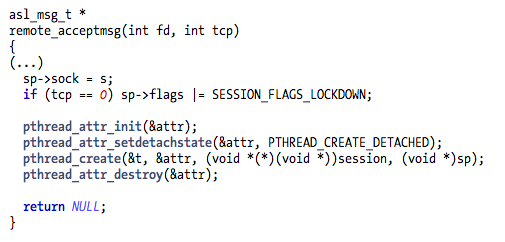 remote acceptmsg source